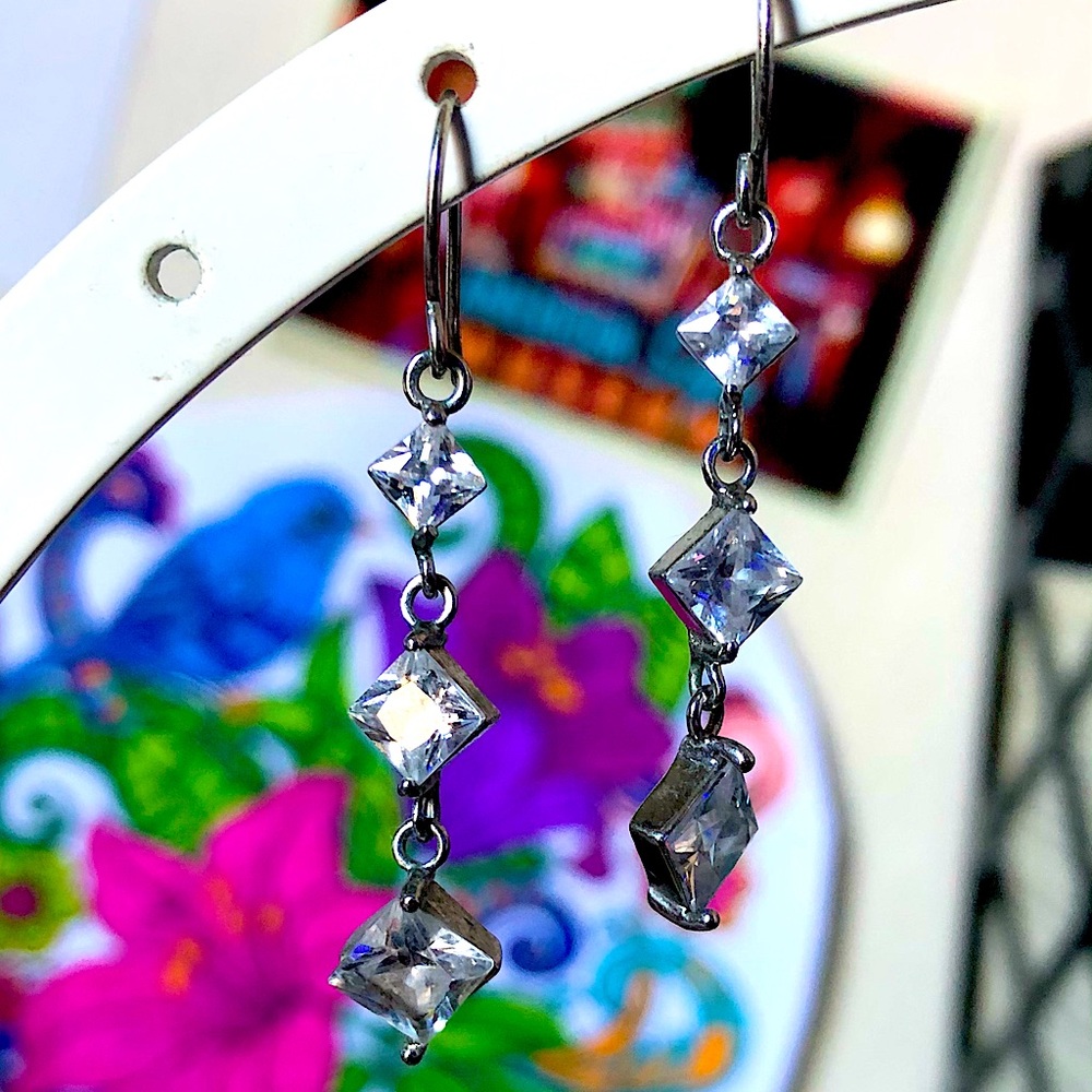Diamond Dangle Earrings
